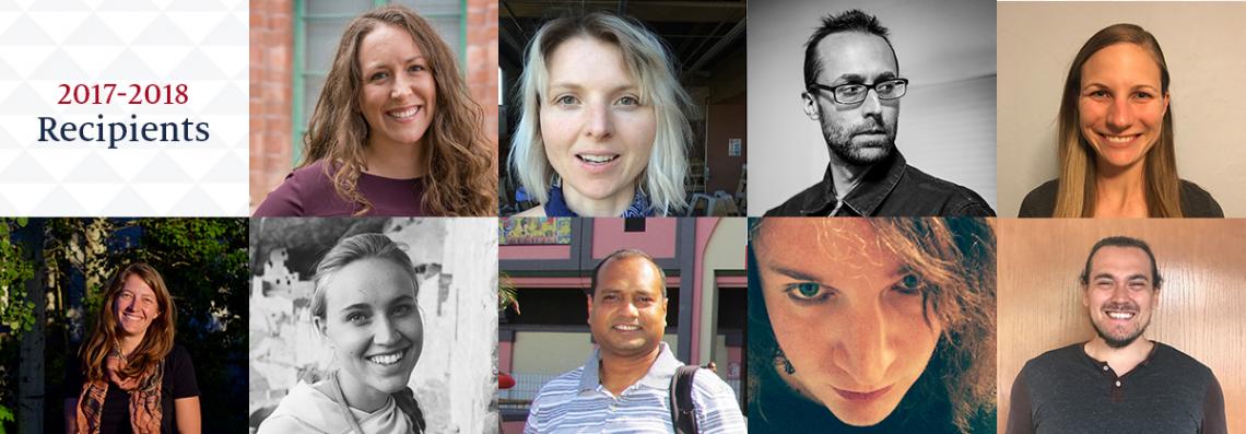 The Confluencenter for Creative Inquiry's 2017-2018 Graduate Fellows are  Jenna Altherr Flores, Isan Brant, Conor Elliot Fitzgerald and Brittany Singletary and  Arica Crootof, Sophia Borgias, Saleh Ahmed, Saffo Papantonopoulo and Joseph Dupris.